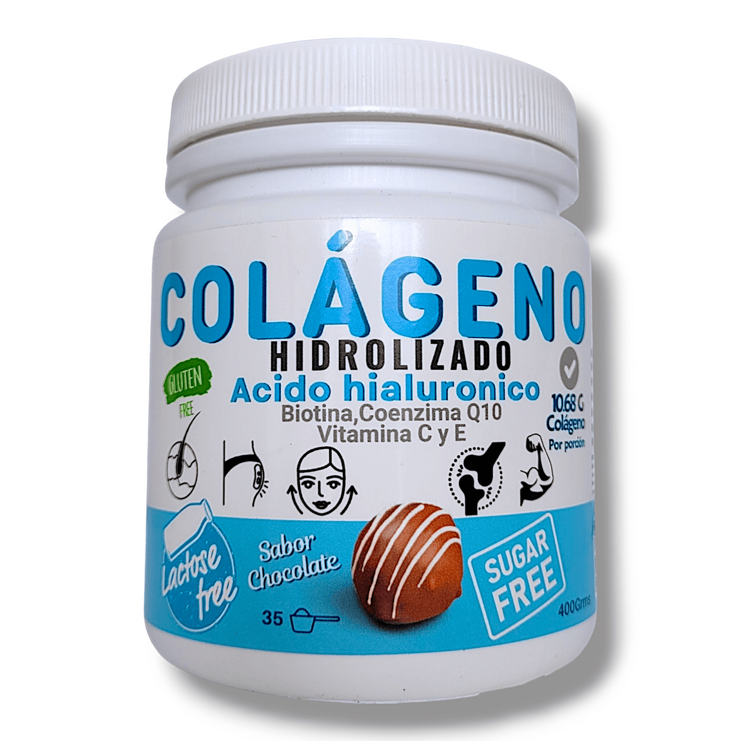 Colágeno hidrolizado adicionado con acido hialurónico,Biotina ,Coenzima Q10 Vitamina CyE